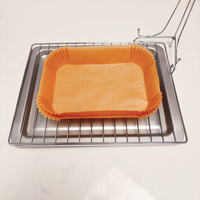 Papier pour friteuse à air rectangulaire naturel antiadhésif facile à nettoyer pour la cuisson en plein air et les pique-niques