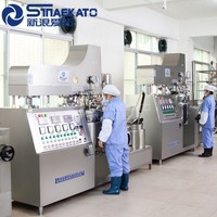 Homogeneizador automático de emulsión al vacío con bomba de motor de corriente continua para loción facial y corporal, producción de cremas cosméticas, 500L