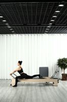 VOG Machine de Pilates en bois d'érable pour l'entraînement au yoga, Reformer de Pilates commercial, portable et durable pour usage domestique