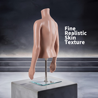 Mannequin masculin réaliste sans tête en PE incassable, couleur chair, pour présentation de vêtements pour hommes sur table