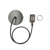 Douille de lampe E27 à vis grande taille électroplaquée avec fil – Accessoire pour support de lampe Edison