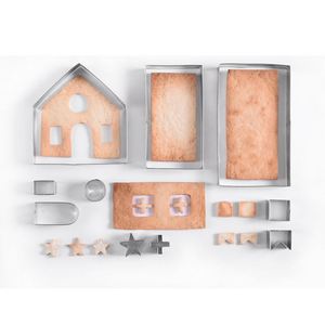 Food Grade Diy Baking Gingerbread Mold <b>Tools</b> for Christmas Stainless Steel 10Pcs Cutters Set 3D <b>House</b> Shape Cookie Cutter - Product Image 1