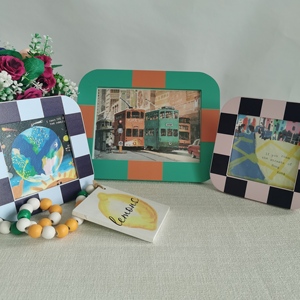 Chunlei OEM <span class=keywords><strong>Orange</strong></span> hồng màu xanh lá cây màu sắc gốm khung ảnh bán buôn hình ảnh khung khung ảnh - Product Image 2