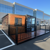 Maison mobile de luxe préfabriquée prête à l'emploi de 40, 30 ou 20 pieds, extensible, en conteneur, structure en acier préfabriquée, maison portable