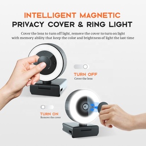 Cámara Web USB Anywii 1080p 60fps con Anillo de Luz y Enfoque Automático, Micrófono con Reducción de Ruido, Certificación FCC, CE, RoHS, Lista para Transmisión en Vivo, Disponible en Stock - Product Image 5