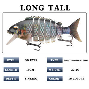 Xy 41 Minnow <b>Lure</b> 10Cm 22.2G Sinking Segment Artificial Bait For Bass <b>Fishing</b> <b>Lure</b> <b>Fishing</b> Bottom Baits Ten Color Set - Product Image 5