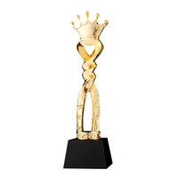 Trophée de champion de vente plaqué or atmosphérique, en résine de couronne de qualité supérieure, personnalisé, créatif, en cristal et en métal, brillant, 2022
