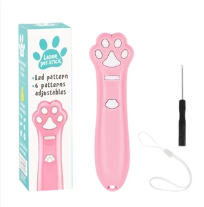 레이저 고양이 티저 지팡이 운동 적외선 레이저 포인터 솔리드 패턴 만화 플라스틱 애완 동물 장난감 지루함-구호 - Product Image 6