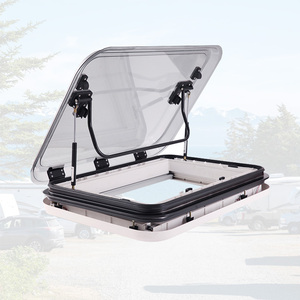 Vidrio Anti UV de doble acristalamiento con luz LED, piezas de Rv, ventana de techo, tragaluz Rv, tragaluz blanco para autocaravana, 800*500mm - Product Image 1