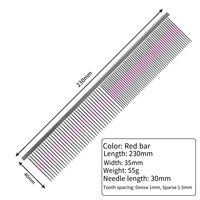 Peigne de toilettage pour animaux de compagnie en acier inoxydable écologique de luxe XL, brosse de nettoyage pour poils de chien, outils de toilettage