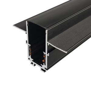 Intérieur 1m 1.5m 2m <span class=keywords><strong>3m</strong></span> DC48V encastré LED éclairage linéaire piste aimant intégré extrusion aluminium LED piste magnétique <span class=keywords><strong>rail</strong></span> - Product Image 2