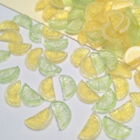 Realistiche limoen- en citroenschijfjes van hars voor DIY knutselwerk, nageldecoraties, mini fruitschijfjes, telefoonhoes accessoires