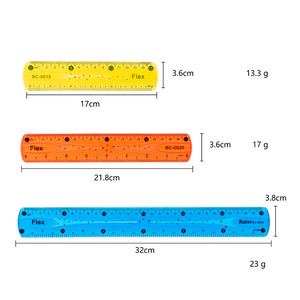 Giá thấp khuyến mãi văn phòng phẩm đầy màu sắc PVC mềm thẳng Cai Trị 30cm không thể phá vỡ uốn cong gấp nhựa cai trị trong kẹo màu sắc - Product Image 3