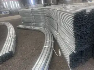 Tubo de estufa galvanizado oval para agricultura, estrutura de estufa de 2 polegadas, 2,5 polegadas e 2 mm de espessura