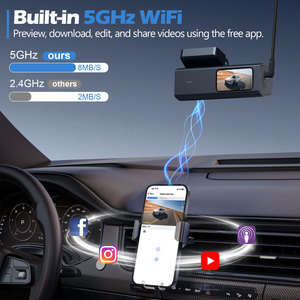 Caméra de tableau de bord WIFI 4K avec petit écran de 1,47 pouce, FHD 1080P, caméra DVR de voiture, capteur G, vision nocturne, double objectif, caméra de tableau de bord avant et arrière 4K - Product Image 4