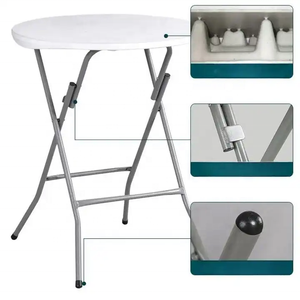 60cm gỗ tròn gấp bảng nhựa tròn gấp bảng trắng có thể gập lại <span class=keywords><strong>mini</strong></span> bar bàn ăn - Product Image 6