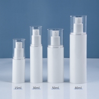 Bouteille sous vide en plastique, 15ML, 30ml, 50ml, 80ML, PP, blanc, Long col, presse, émulsion, bouteille vide de remplissage cosmétique