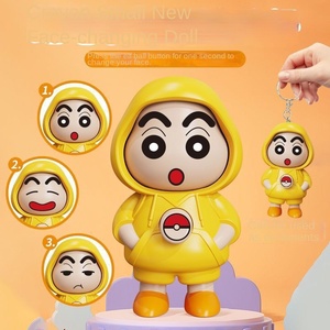 MS Crayon Boy Changing Face <strong>Doll</strong> Cartoon Cute Design New Decompression <strong>Plastic</strong> Keychain Classic <strong>Small</strong> Toy - Product Image 1