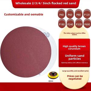 Sandpapier mit porösem Samt rücken Mittleres Schleifpapier 150mm Auto-Trocken schleifpapier für Metall möbel farbe Premium-Schleif scheibe - Product Image 5