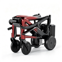 Fauteuil roulant électrique pliable léger de 11 kg avec batterie 6 Ah en fibre de carbone intégrale, moteurs 150W*2, vitesse de 4,5 km/h