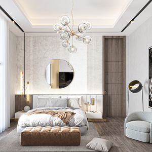 Apartamento muebles de dormitorio Individual Doble cita king size 100% tela de lino de algodón camas de plataforma de lino para un hotel - Product Image 2