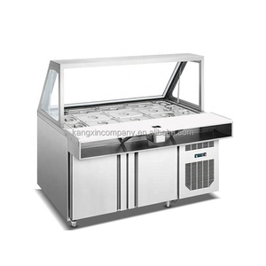 Vitrine Réfrigérée Verticale de Qualité Supérieure pour Restaurant, Réfrigérateur de Présentation avec Porte Vitrée Élévatrice pour <span class=keywords><strong>Bar</strong></span> à Salades - Product Image 5