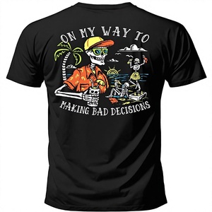 Camiseta Vintage con Estampado 'Salty Bones on My Way to Making Bad Decisions', 100% Algodón Hilado en Anillo, Corte Clásico, Estampado en China - Product Image 1