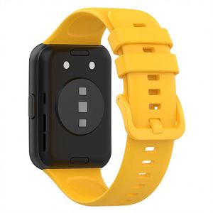 <span class=keywords><strong>Cinturino</strong></span> in Silicone Monocolore con Adattatore Metallico per <span class=keywords><strong>Huawei</strong></span> Watch Fit 2, Vendita Calda - Product Image 2