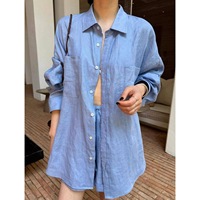 Ensemble chemise décontractée à manches longues en polyester, style chic Old Money haut de gamme, protection solaire, nouvelle collection été 2026