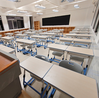 Meubles scolaires en gros, ensemble scolaire individuel de haute qualité pour salle de classe, ensemble de tables et de chaises pour élèves du primaire