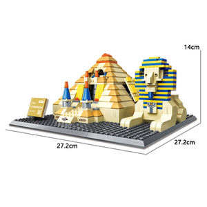 Wange 4210 Gran Pirámide de Giza, El Cairo, Egipto, Escena Arquitectónica Mundial, Atracciones, Juego de Bloques de Construcción de Plástico Unisex, Juguete - Product Image 5