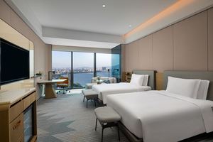 SHIYI JW <span class=keywords><strong>Marriott</strong></span> 5-звездочный гостиничный проект премиум качества стандартная кровать гостиничная мебель Наборы из массива дерева современная гостиничная мебель - Product Image 2