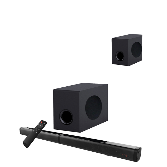 Wireless 2.1 Home Theater Sound System for Bluetooth USB Aux Functions Wood MDF Speakers for Theatre Music Remote Control