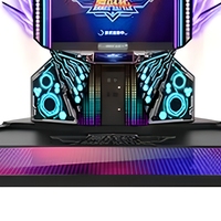 Machine de danse LED à monnayeur, borne de jeu musicale, simulateur deux joueurs pour salle de jeux et centre commercial