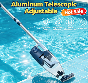 Nettoyeur de <span class=keywords><strong>piscine</strong></span> et de spa <span class=keywords><strong>automatique</strong></span> rechargeable à haute efficacité avec un grand filtre à débris, un manche télescopique et deux niveaux de puissance d'aspiration - Product Image 2