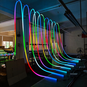 <span class=keywords><strong>Tube</strong></span> néon en silicone noir adressable RGB à éclairage à 360 degrés, bande lumineuse LED néon de 25 mm pour les discothèques - Product Image 1