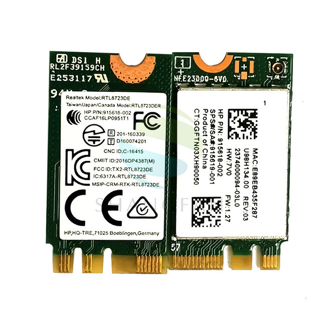 For Realtek RTL8723DE 300Mbps NGFF 2.4G Wireless+BT 4.0 Network Card for HP/Shenzhou/Samsung/Acer SPS 915619-001 915618-002