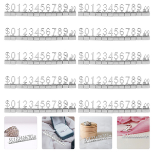 Sacchetti per gioielli cartellino del prezzo numero di visualizzazione del negozio accessori regolabili telaio del supporto montaggio digitale combinato per abbigliamento - Product Image 5