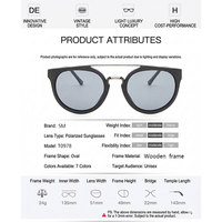 Lunettes de soleil polarisées de luxe OEM, élégantes, avec logo personnalisé, protection UV400, pour homme, rondes, vintage, effet bois, 2026