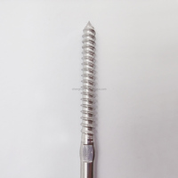 Kit de quincaillerie pour garde-corps de terrasse en acier inoxydable T316, pour câble de 1/8 po, avec vis à sertir à filetage gauche et droit pour poteaux en bois