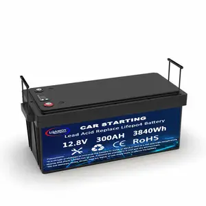 แบตเตอรี่ลิเธียมอัจฉริยะ Lifepo4 100AH 12V 12.8V ไปยัง300ah สำหรับระบบไฟฟ้า aolr