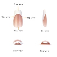 Gelsky Pointes d'Extension d'Ongles Épaisses Cercueil Acrylique Pointes d'Ongles en Gel Souple Pointes d'Ongles Françaises