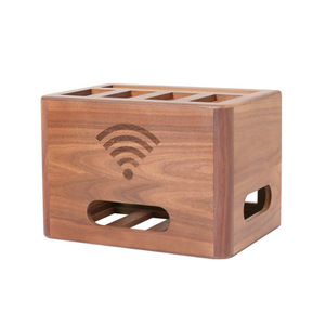 Caja de Almacenamiento de Cables para Router de Madera, Tipo Rectangular, Organizador de Escritorio para Módem WiFi, Gestión de Cables - Product Image 4