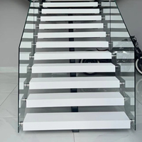 VIKO 2025 Intérieur moderne marbre Mono Escalier droit Lumière LED à détection infrarouge