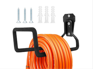 Colgador de manguera de 150 pies de alta calidad, ganchos de carrete de manguera resistentes al agua montados en la pared, soporte de manguera de jardín de Metal - Product Image 3