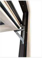 Fenêtres à battants en bois recouvertes d'aluminium au design moderne et luxueux, chêne massif, double vitrage Low-E, écran pliant, isolation thermique, ouverture à battant