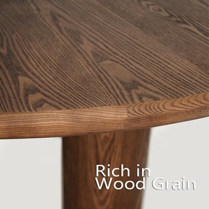 Modern Luxury Round Dining <strong>Table</strong> Minimalist Style Large Wooden Dining Room <strong>Table</strong> for 6 to 8 - Product Image 4