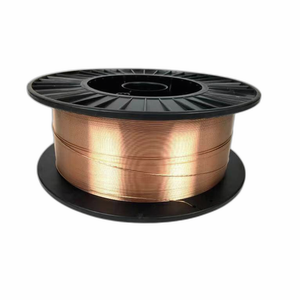 Fil de soudage MIG ER70S-6 revêtu de <span class=keywords><strong>cuivre</strong></span> 0,8 mm 0,9 mm 1,0 mm 1,2 mm – Qualité supérieure pour raccords de tuyauterie – Vente directe usine – Perles de soudure propres - Product Image 1