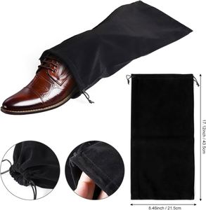 Sac de rangement pour vêtements en velours personnalisé, réutilisable, avec taille et logo, en coton, pour chaussures, bijoux, emballage cadeau - Product Image 2