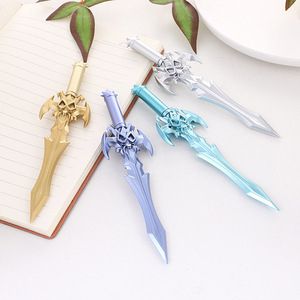 Nuevo creativo plástico negro Gel tinta estudiante firma pluma espada en forma de bolígrafos para niños y regalos - Product Image 4